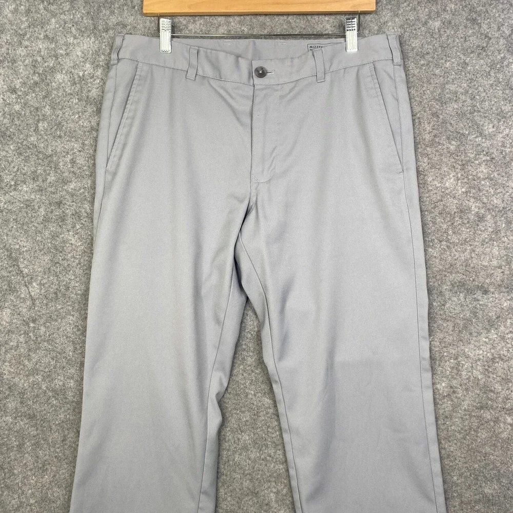 Mizzen Main Pants Mens 34x30 Gray Baron Trim Fit Golf Pants Perfomance Chino